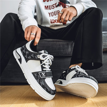 Tênis Masculino Azul da Moda 2025 Calçados Streetwear Hip Hop Tênis Casual Primavera Skate Tênis de Grife de Luxo Masculino