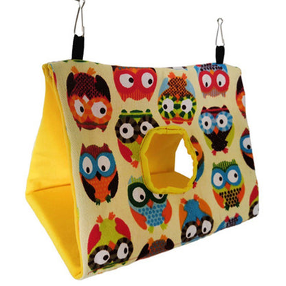 Cama de Rede de Pássaros Quente para Papagaio, Rede Suspensa, Cabana de Veludo, Caverna de Tentilhões, Gaiola, Esconderijo de Pássaros de Pelúcia, Cama de Dormir, Baloiço