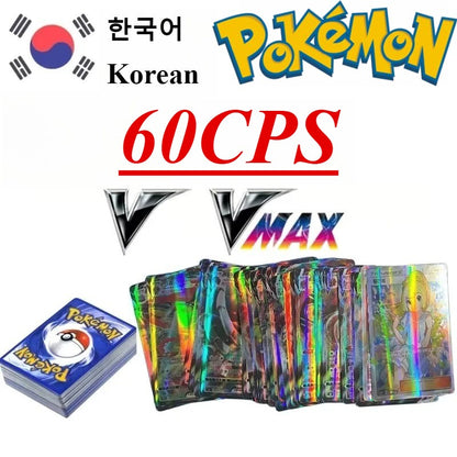 Cartas de Jogo Pokémon em Inglês/Alemão/Espanhol/Coreano/Francês Pikachu Mew Coleção de Cartas Colecionáveis PTCG Brinquedos de Presente Cartas de Jogo de Mesa
