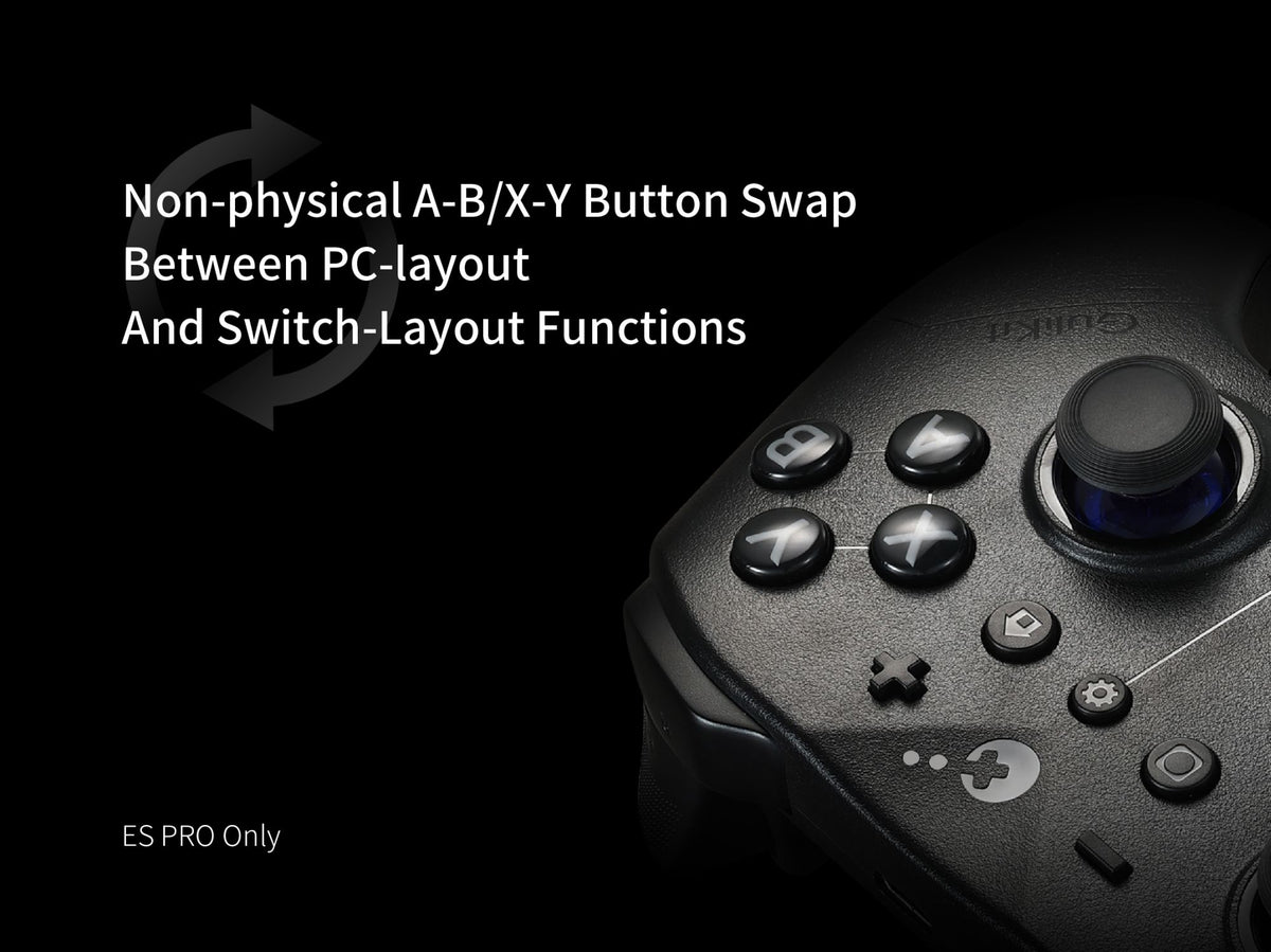 GuliKit ES Pro E-Sports Controller for Nintendo Switch 1/ 2, PC, Windows, Android Wake-up with TMR Joystick