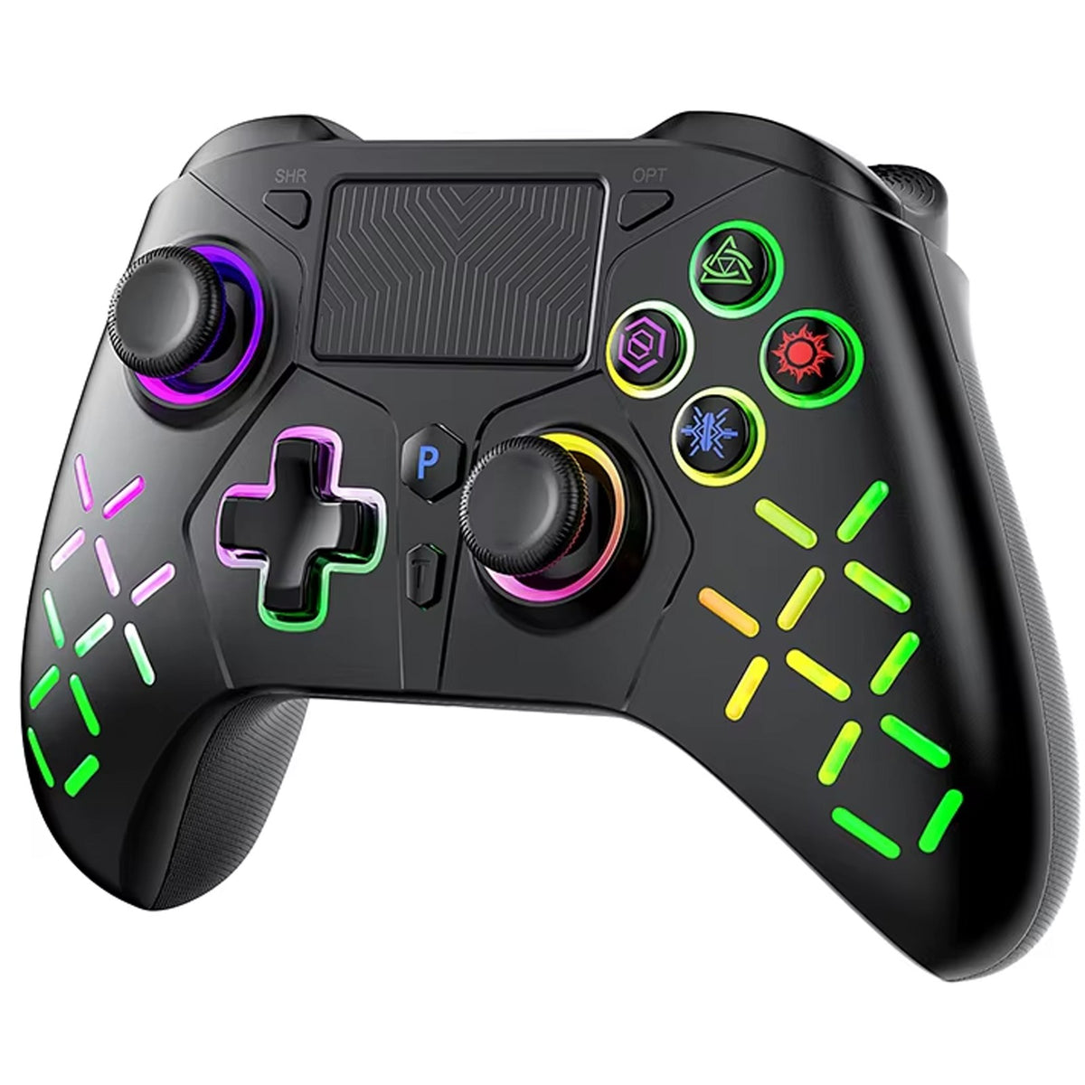 Game Controller For PlayStation 4/PS4 Pro/Slim/PS3/PC/IOS/Switch Wireless Gamepad,W/Turbo Dual Vibration 6-Axis Gyro 3.5mm Jack