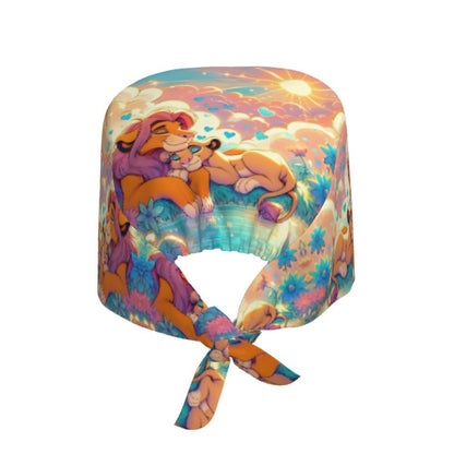 Boné cirúrgico personalizado O Rei Leão, divertido, para homens e mulheres, chapéu de esfoliação, gorro de enfermeira para dentista