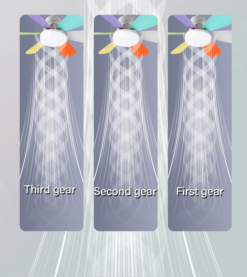 LED 40W ceiling fan light E27 with remote control for dimming, suitable for living room, study, household use, 85-265V bulb