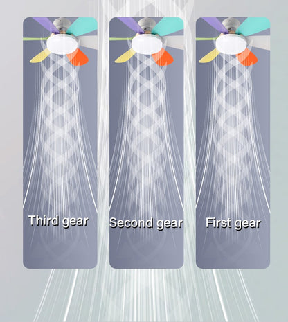 LED 40W ceiling fan light E27 with remote control for dimming, suitable for living room, study, household use, 85-265V bulb