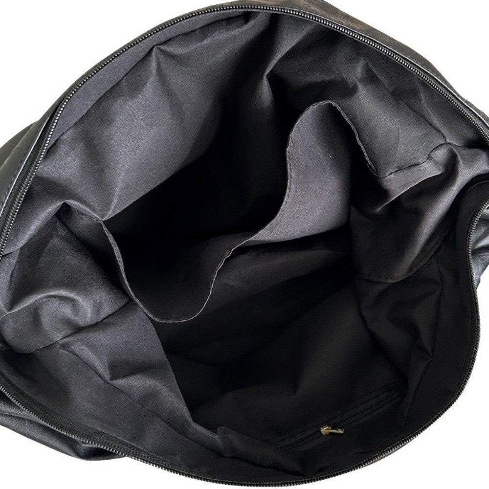 Vintage Style Men's Crossbody Bag?? Large Capacity ??Large Size?? Messenger Bag PU Leather Pleated Tote Bag?? Daily Use??