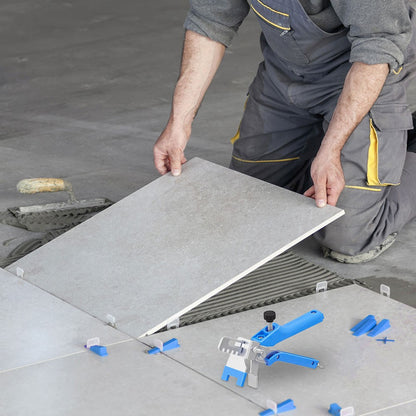 Clipes Niveladores de Azulejo para Parede e Piso, Nivelador de Cerâmica, Espaçador, Alicate, Kit de Cunha para Colocação de Azulejos, Ferramentas de Construção