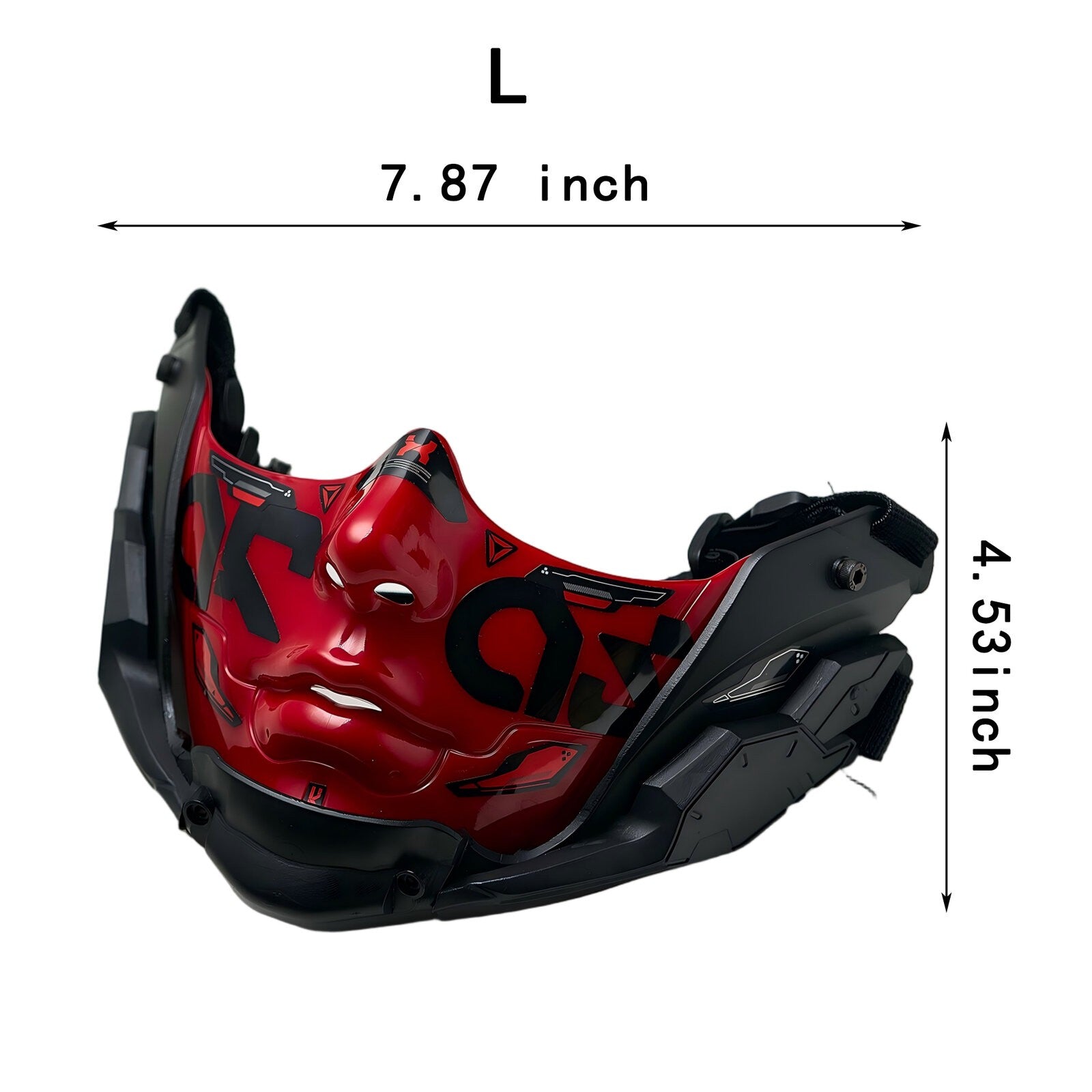 14 Color Two Sizes Cyberpunk Half Face Mask Halloween Cosplay Mask Adjustable Strap Breathable Comfort Party Costume Face Cover