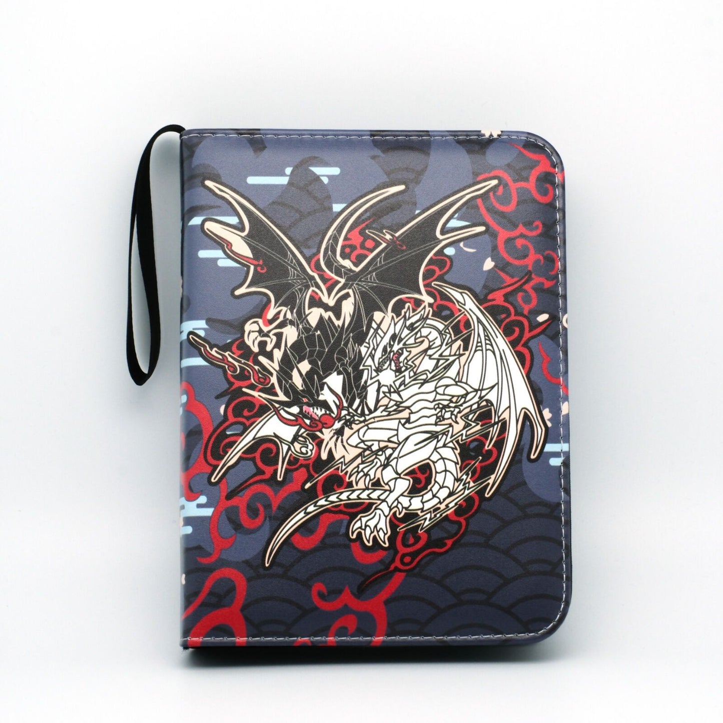 Fichário de cartas de Yu-Gi-Oh TCG - Yu-Gi-Oh Dragão Negro de Olhos Vermelhos, Álbum de 4 Bolsos para Cartas Colecionáveis de Trading Card Game