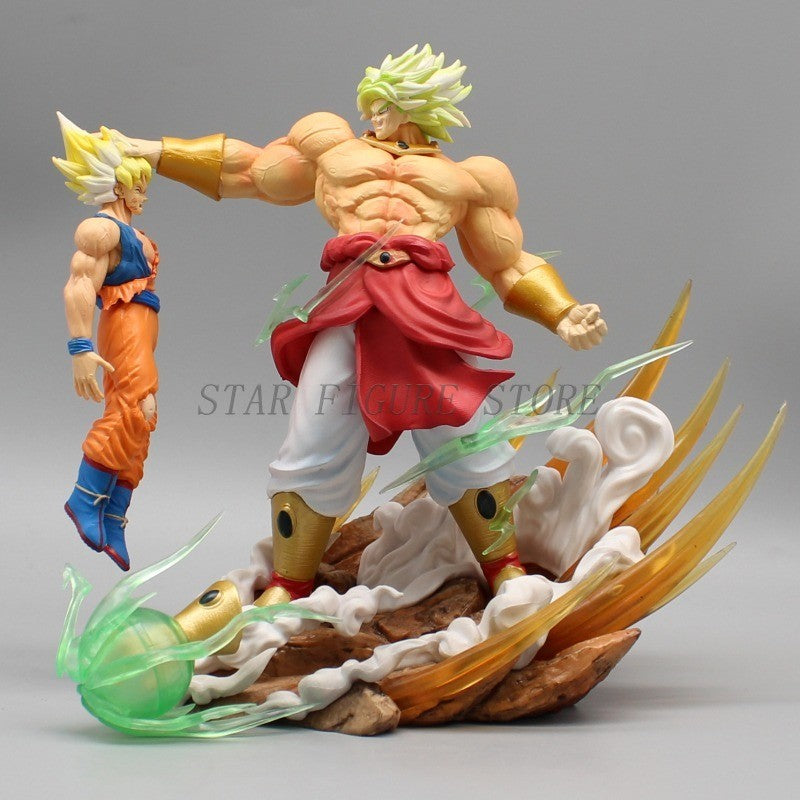 Gk Dragon Ball Boneco de Ação Broly vs Son Goku Estátua Figura PVC Coleção Enfeites Anime Broli Goku Modelo Brinquedos Presentes