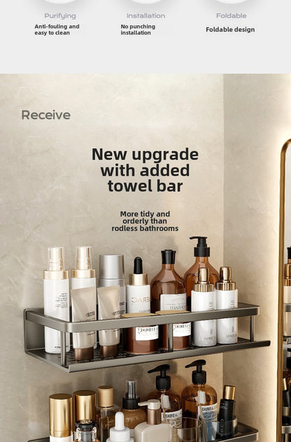 Toilet storage rack, non perforated washbasin, light luxury bathroom, wall mounted toilet, toilet wall storage rack