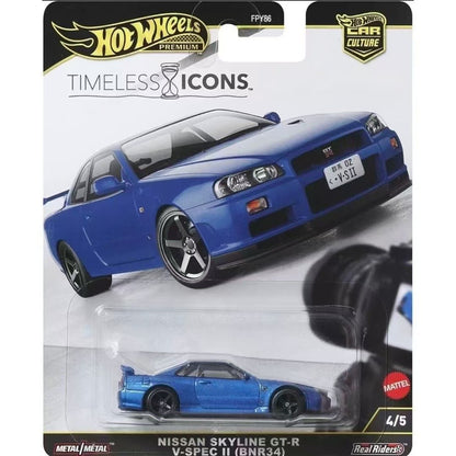 2026 Novo Mattel Hot Wheels Car Culture Fpy86 Timeless Classic Ferrari F50 Porsche Carrera Gt Nissan R34 Lfa Carrinho de Brinquedo Die-Cast Presente de Fim de Ano Modelo de Carro Colecionável Autêntico