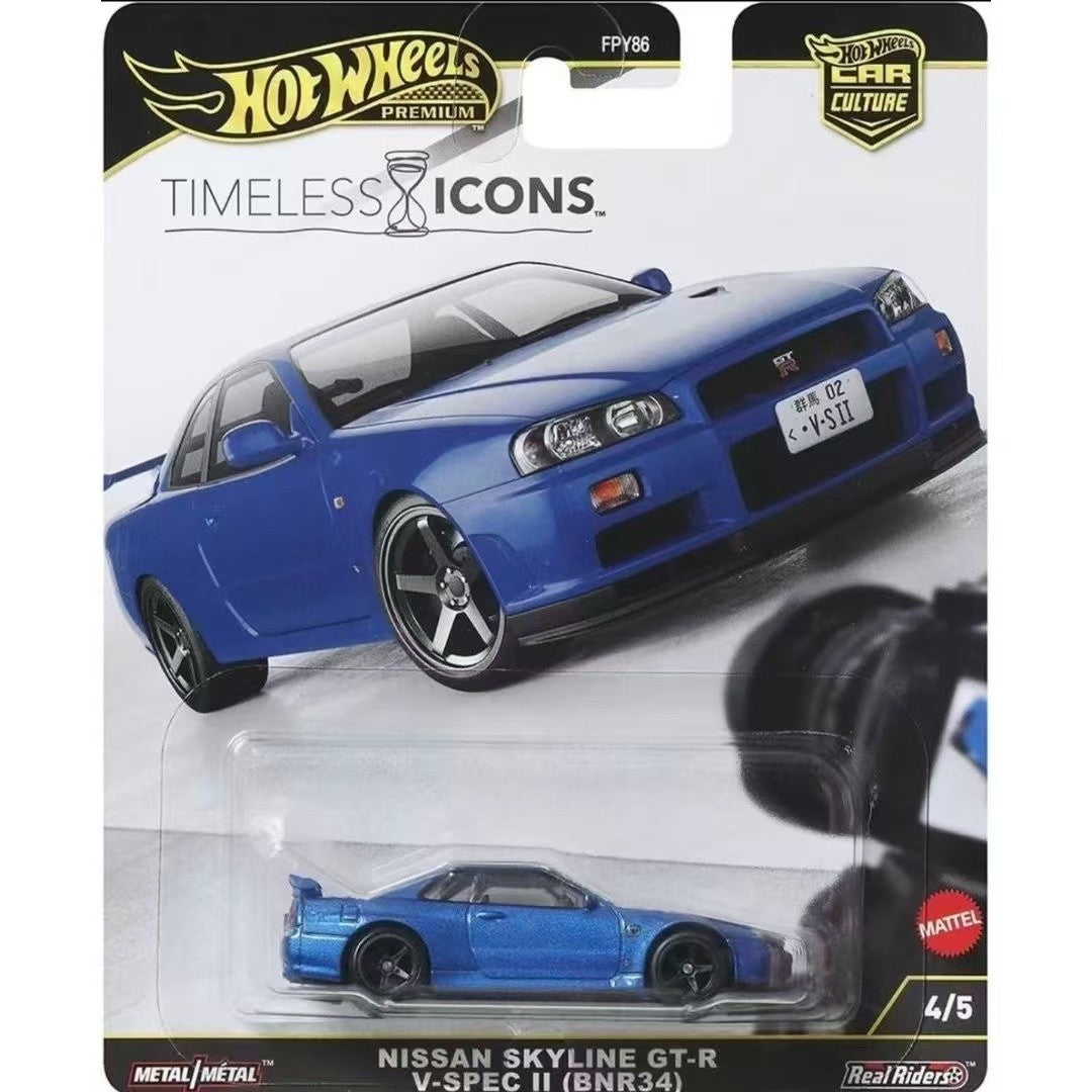 2026 Novo Mattel Hot Wheels Car Culture Fpy86 Timeless Classic Ferrari F50 Porsche Carrera Gt Nissan R34 Lfa Carrinho de Brinquedo Die-Cast Presente de Fim de Ano Modelo de Carro Colecionável Autêntico