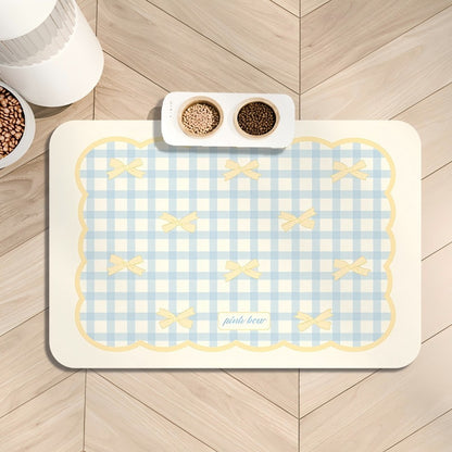 VIKAMA Cute Pet Placemats Cats And Dogs Universal Water-Absorbent Non-Slip Wash-Free Simple Pet Floor Mats Pet Supplies