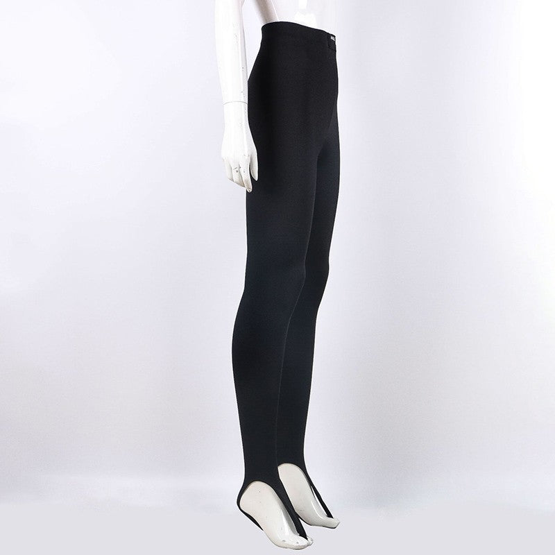 Korean Fashion Winter Black High Waisted Skinny Y2K Women Pants Sexy Glitter Cas
