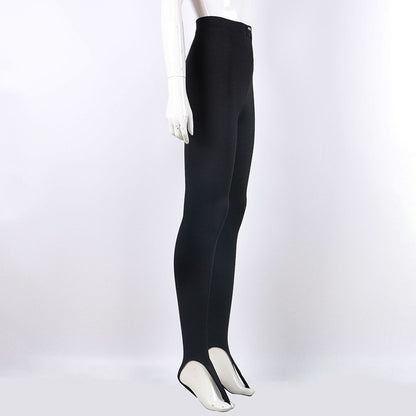 Korean Fashion Winter Black High Waisted Skinny Y2K Women Pants Sexy Glitter Cas