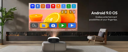 Projetor VEVSHAO A22 Full HD 1080P 4K 1000ANSI Android WiFi Foco Automático 10W*2 Projetor de Home Theater para Reuniões de Escritório e Vídeo