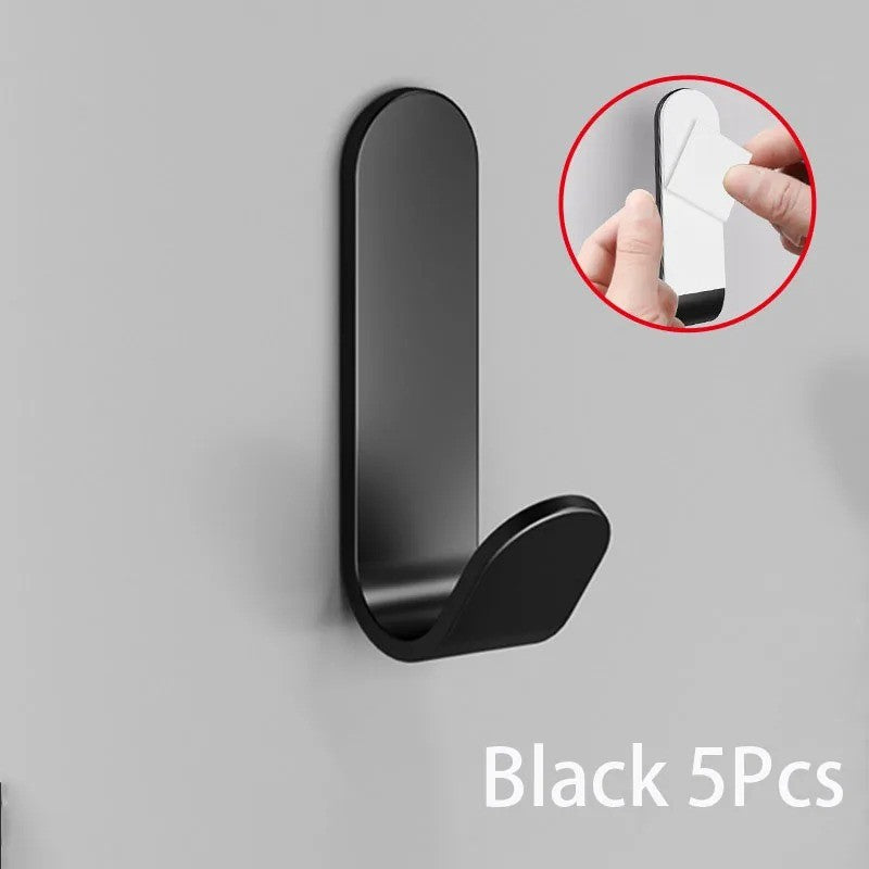 Self Adhesive Strong Wall Organizer Hook Behinddoor Key Cloth Hanger Hook Bathroom Robe Towel Holder Rack Kitchen Home Organizer