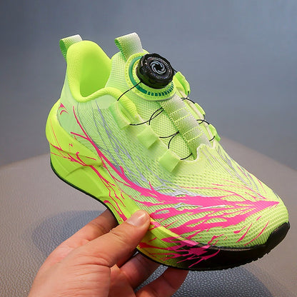 Autumn Sport Shoes For Children Mesh Breathable Teenager Kid's Sneakers Soft-soled Lightweight Boy's Girl's Running Shoes