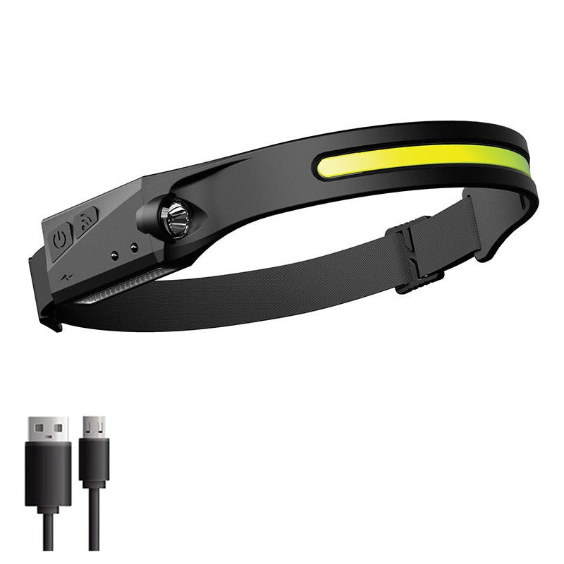 1-10PCS LED Indication Headlamp Rechargeable Head Flashlight 1200mah Built in Battery Outdoor Camping Fishing Headlight Lantern