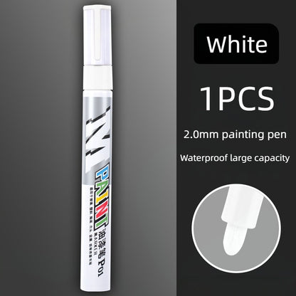 Caneta de retoque para arranhões de pintura de carro caneta de tinta à prova d'água marcador de tinta para cuidado de pneu automotivo preto branco vermelho prata