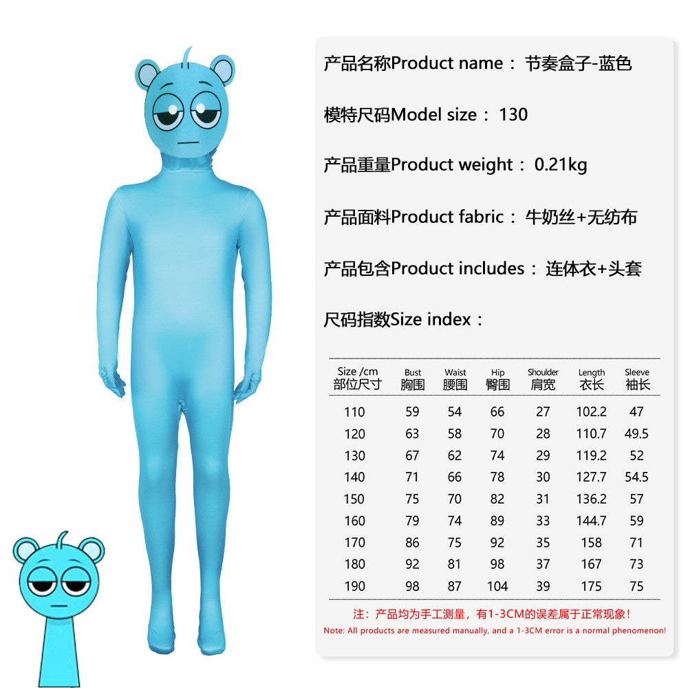 In-Stock Sprunki Incredibox Cosplay Costume - Halloween Stage Performance Bodysuit