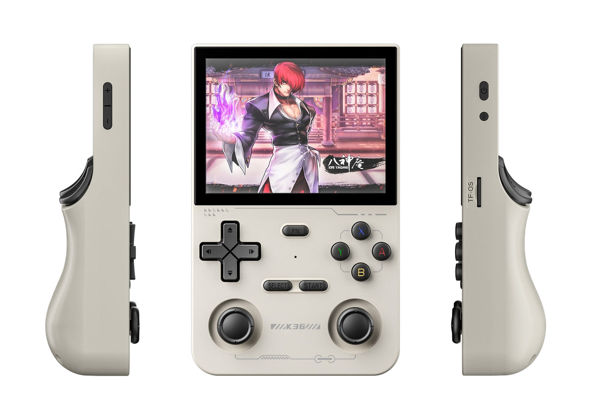 GAMINJA Open Source K36 Retro Handheld Video Game Console 16000 Games Emulator for PS1/PSP/DC/N64/SS 500nit 3.5 Inch IPS Screen
