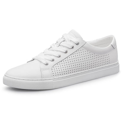 New Sneakers Men Shoes Genuine Leather Mens Casual Shoes Flat Male Footwear Fashion Black White Shoes Tenis Masculino Skateboard