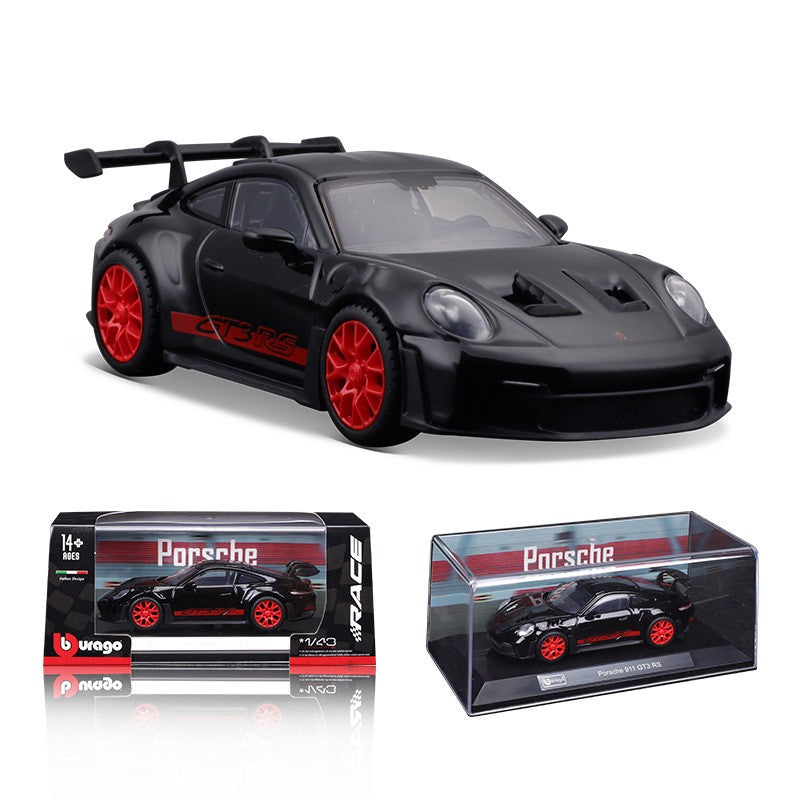 Bburago 1:43 Porsche 963 Modelo de Carro 24h Le Mans Miniatura de Liga Veículos de Brinquedo Diecast Voiture Coleção de Presente