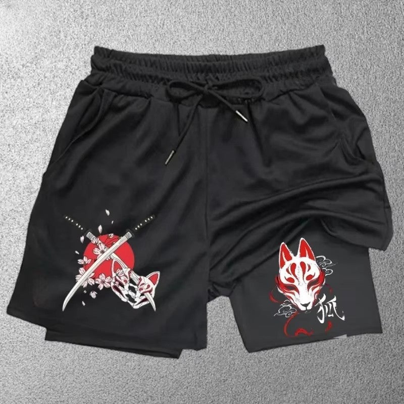 New Sports Shorts 2 in 1 Male Breathable and Informal Sportswear Double Layer Running M-3XL Basketball Shorts Gym Shorts