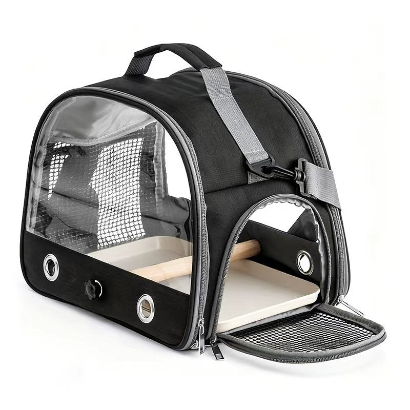 Gaiola Portátil Dobrável para Pássaros Equipada com Chassi de Plástico Bolsa de Mão Pequena para Animais de Estima Adequada para Papagaio Hamster Ouriço Esquilo