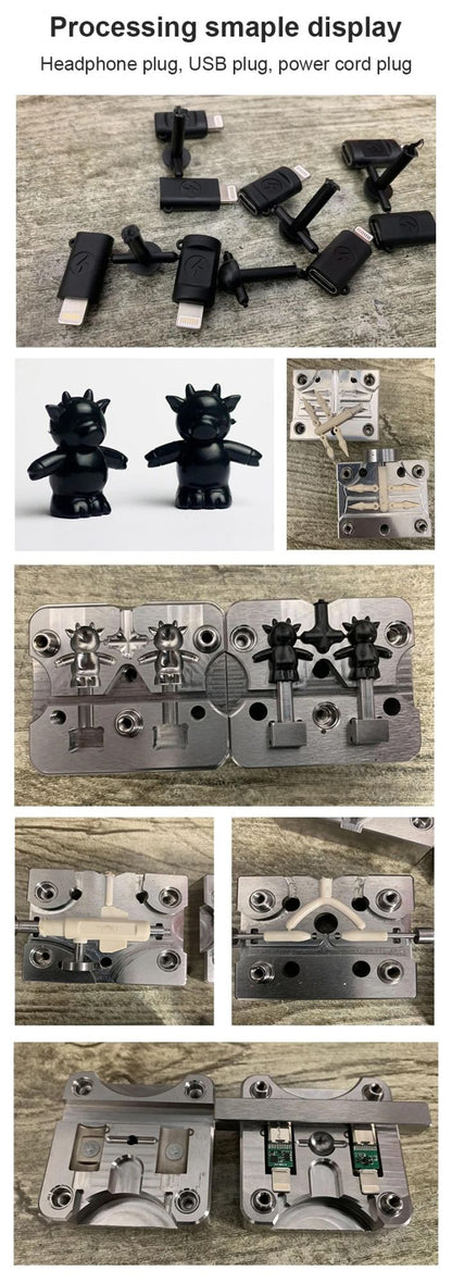 220V Small Table Type Pneumatic Injection Molding Machine 100g Vertical Desktop Polymer ABS PP PC as PE PET PVC Plastic Mold