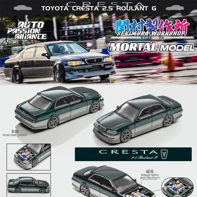 Novo Mortal 1:64 Toyota Cresta Apa-Xpo 2025 Edição Evento Modelos de Carro de Liga Brinquedos Personalizados Simulados de Uma Peça Presente Miniatura Veículo