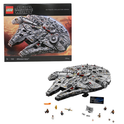 LEGO 75192 Star Wars Millennium Falcon – Ultimate Collector Series Kit de Construção de Blocos de Montar de Maquete e Nave Espacial (Versão Adulto)