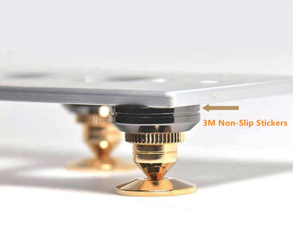 Ponta de Apoio para Caixa de Som M28*26 Base de Cobre Puro Tripé de Alumínio Subwoofer Amplificador Pad para Amplificador CD DVD Player Pés