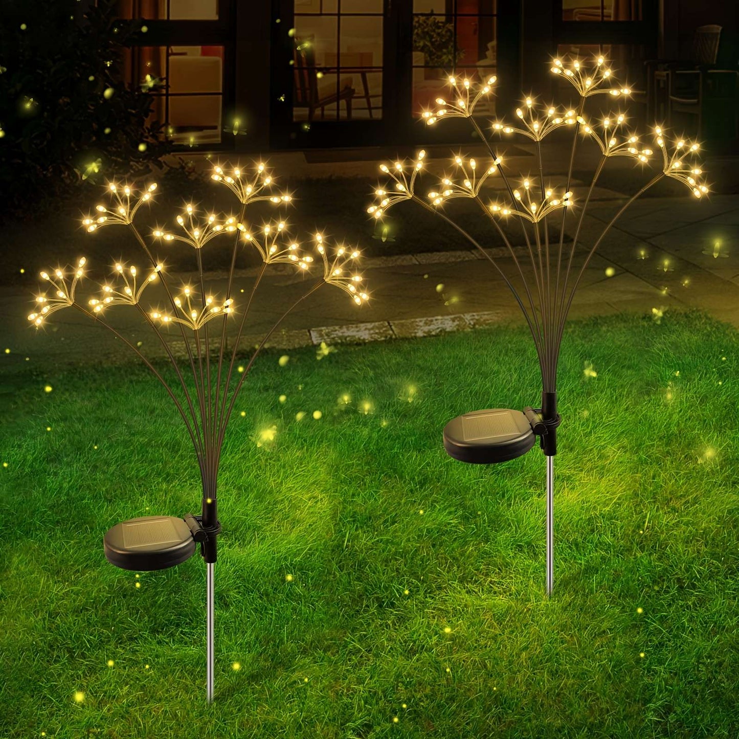 New Outdoor Solar Firework Lights | IP65 Waterproof-2 Modes Switching | Suitable for Patio, Yard, Path, Garden, Christmas Decor