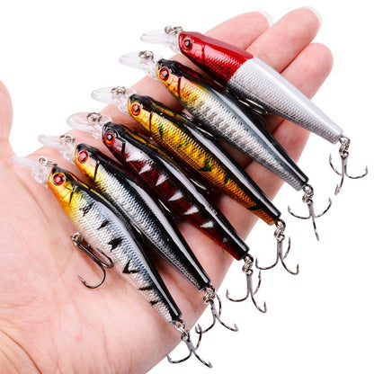 Conjunto de Iscas de Pesca Mini Truta Flutuante Isca Articulada Artifical Crazy Swing Isca Dura de Crank Bait Isca de Lápis