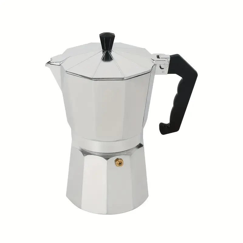 Aluminum Espresso Stovetop Perfect for Home Mocha & Tea Brewing, Elegant Design for Coffee Enthusiasts, Manual Espresso Maker