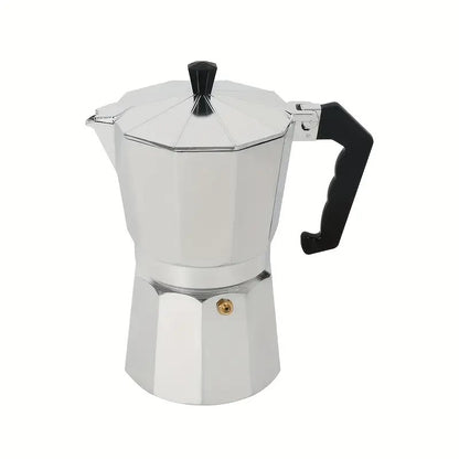 Aluminum Espresso Stovetop Perfect for Home Mocha & Tea Brewing, Elegant Design for Coffee Enthusiasts, Manual Espresso Maker