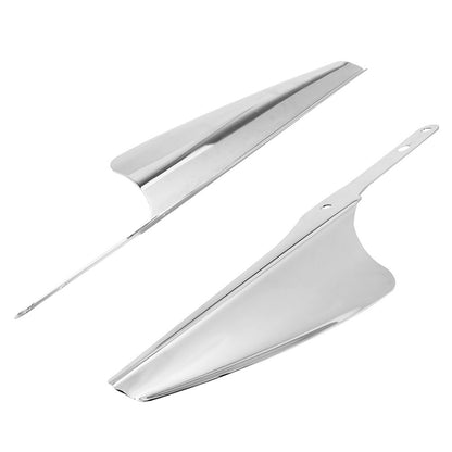 Defletores de vento de montagem de garfo dianteiro cromado para motocicleta, carenagem de para-brisa para Harley Touring Road King Street Glide CVO 1995-2021 19