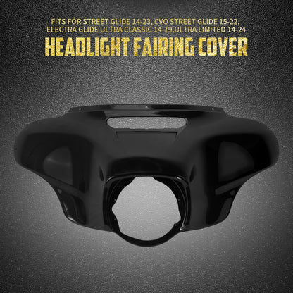 Capa Externa do Farol Dianteiro da Motocicleta para Harley Touring Street Glide Ultra Limited 2014 em diante Electra Glide CVO