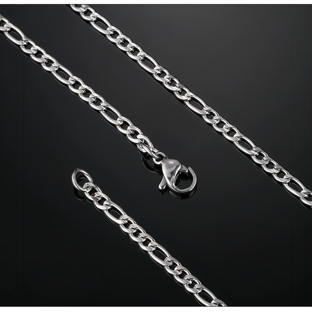 3mm NK Stainless Steel Chain Necklace Hip Hop Figaro Men Necklace Fashion Chain Jewelry Accessories