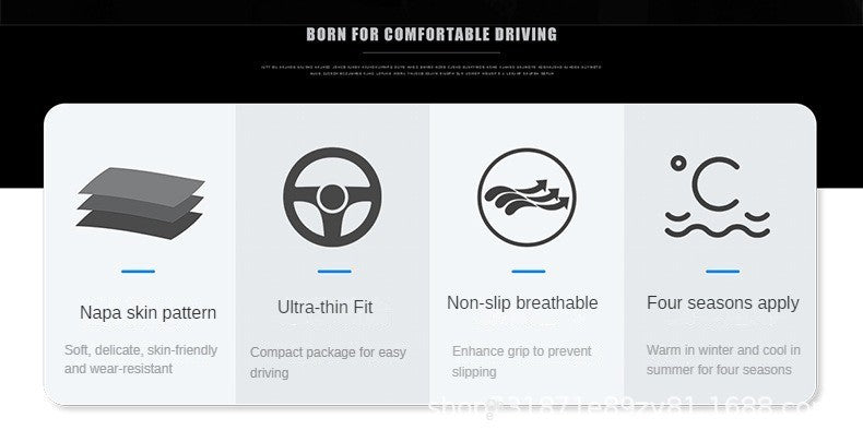 O/D Type Nappa Leather Car Steering Wheel Cover Universal Steering Wheel Cover Steering Wheel Accessories Anti Slip Handle Cover