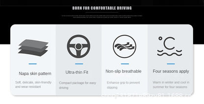 O/D Type Nappa Leather Car Steering Wheel Cover Universal Steering Wheel Cover Steering Wheel Accessories Anti Slip Handle Cover
