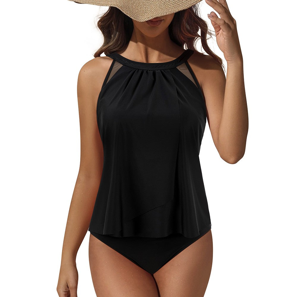 Women Tummy Control Tankini Bathing Suits High Waisted Padded Swimwear Plus Size Beachwear Swimsuit Bikini Sets Female