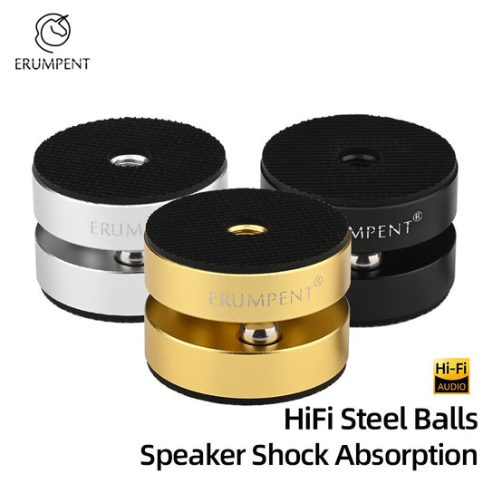 4PCS High Quality Audiophile Shock Damping Pad Steel Ball Stand Feet Speaker Stabilizer CD Amplifier Spikes Stand Feet Pad