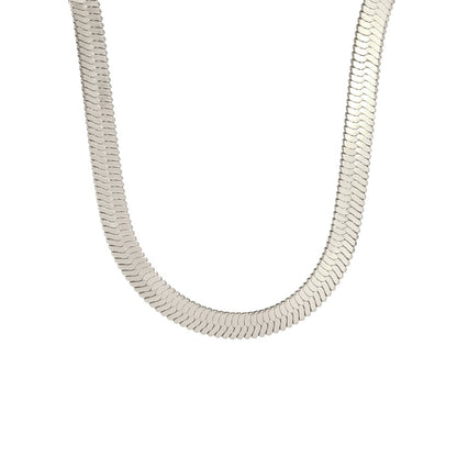Colar Masculino Hip Hop Snake Chain Nova Moda Aço Inoxidável Cor Prata Acessórios de Joalheria Presente de Festa