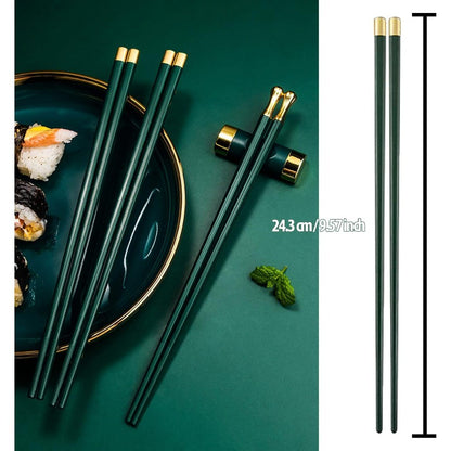 5 Pares Hashis Reutilizáveis de Fibra de Vidro Próprios para Lava-Louças 24,3cm Foscos Antiderrapantes para Família Hotel Restaurante Hashis Japoneses
