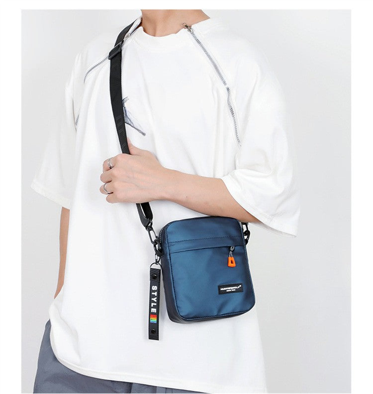 Simple Mini Men Crossbody Bag For Phone Side Bag Casual Waterproof PU Leather Shoulder Bag Business Small Messenger Sling Bags