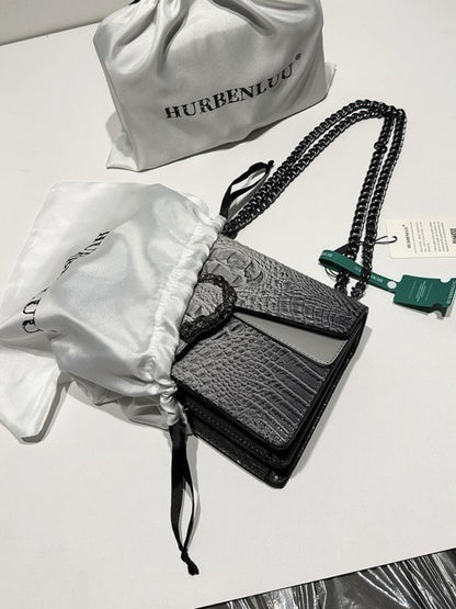 Crocodile Pattern Underarm Bag Dionysus Handbag Texture Niche Chain Slung Shoulder Bag Explosions Fashion Trend Small Square Bag
