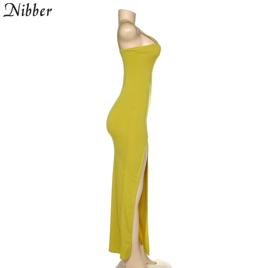 Nibber red black New year christmas party long dresses women spring Basic bodyco